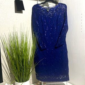 💙✨Cardolite Petite lace and sequence dress